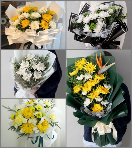 广东梅州市五华县华城镇铁炉村白事花束代送